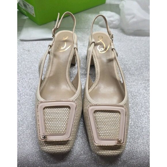 BRAND NEW Sam Edelman Tracie Slingback Sandal Light Neutral Weave US 8M. WS326 - Picture 4 of 8